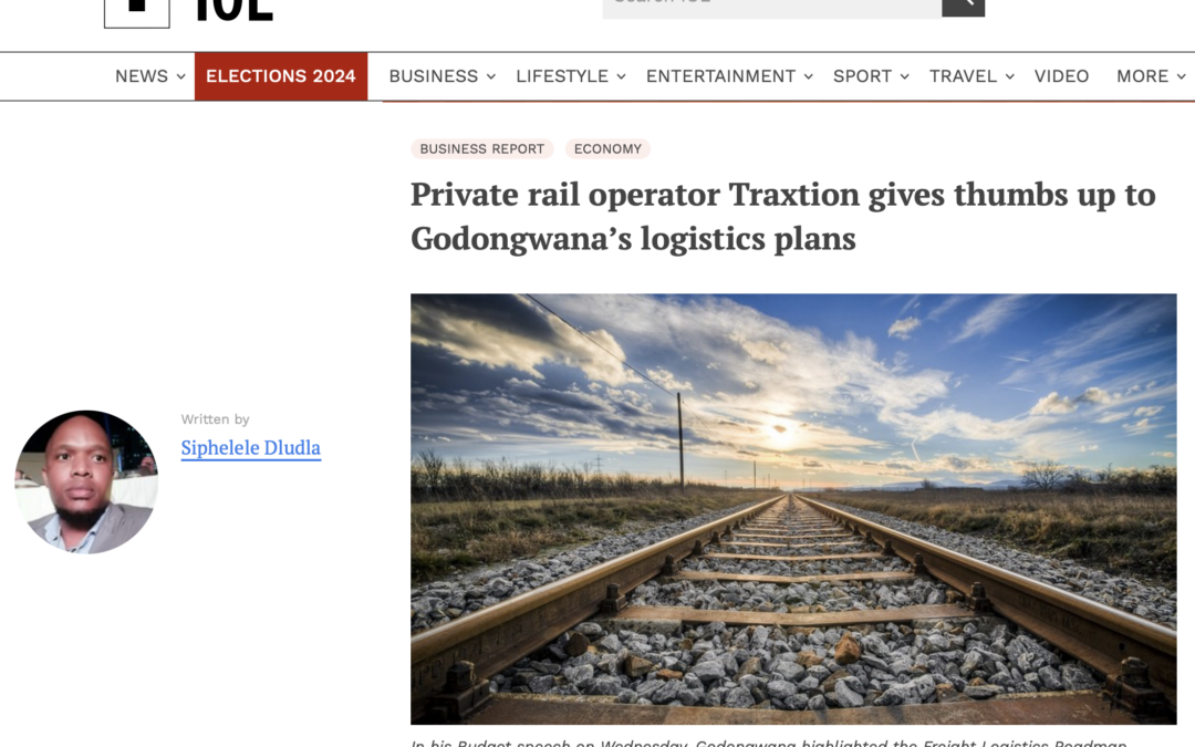 Private rail operator Traxtion gives thumbs up to Godongwana’s logistics plans